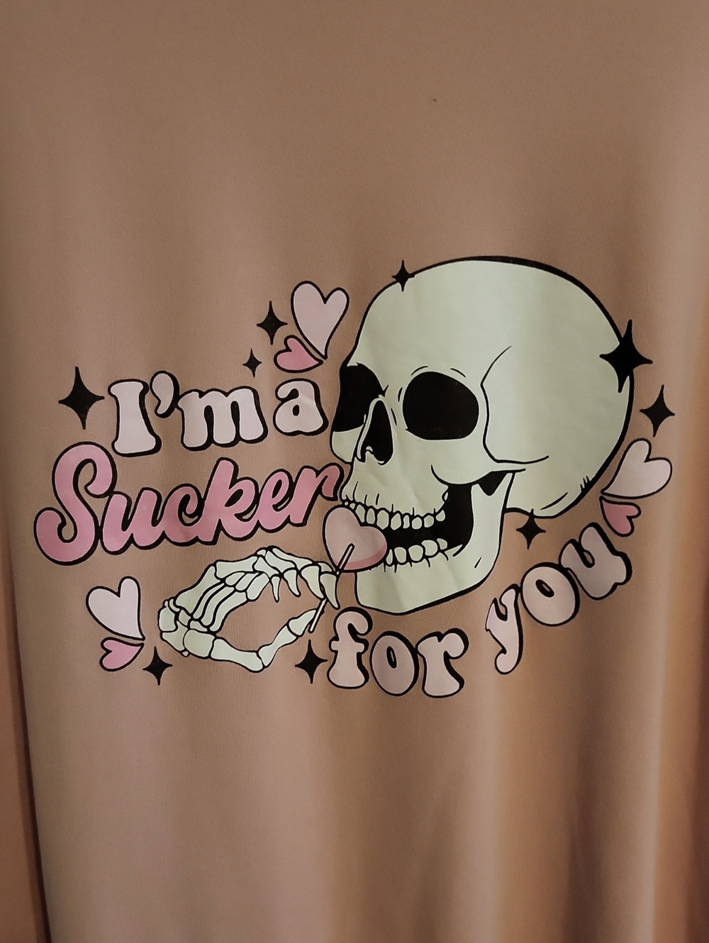 2 XL Graphic Tee — Pink Sucker Skull Design